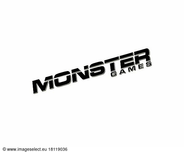 Monster Games  gedrehtes Logo  Weißer Hintergrund