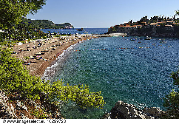 Montenegro  beach at Sveti Stefan