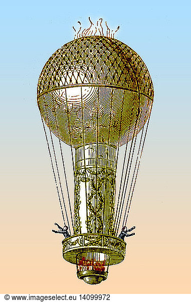 Montgolfier Balloon  Pilatre de Rozier  1780s