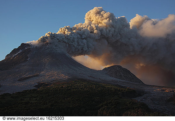 Montserrat Montserrat, Caribbean, Ash Erupting From Soufriere Hills ...