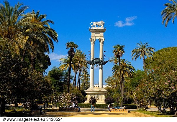 Monument to Columbus  Seville. Andalusia  Spain