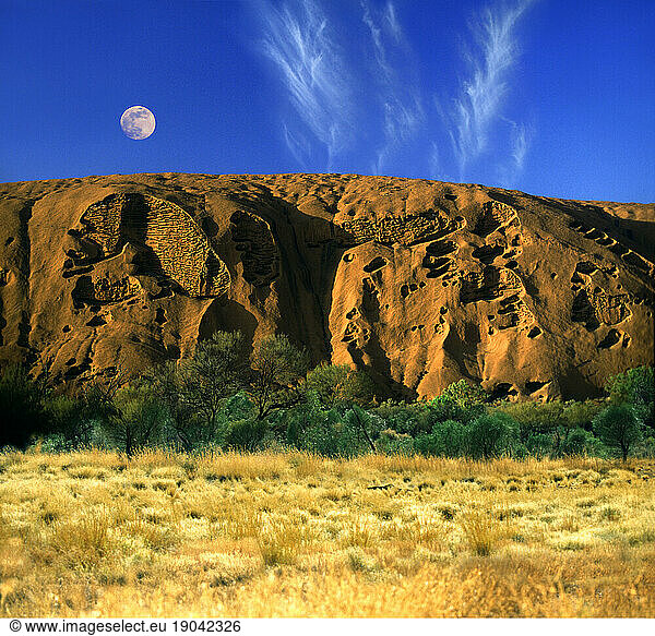 Moonrise over Ayers Rock