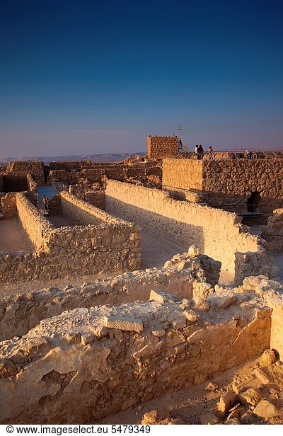 Morgendämmerung Ansicht Hochebene Israel Masada