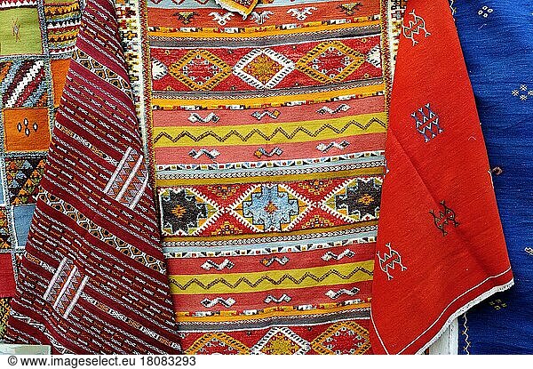 Morocco  Medina  Essaouira  Cloths  Fabrics  Africa