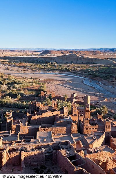 Morocco Near Ouarzazate Views from summit of Ait Benhaddou