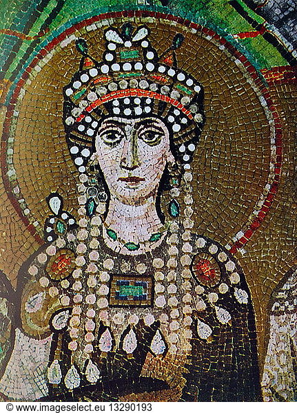 Mosaic portrait of Theodora Mosaic portrait of Theodora,6th,Byzantine ...