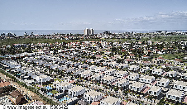 Mosambik  Maputo  Luftaufnahme einer afrikanischen Vorstadt der Oberschicht