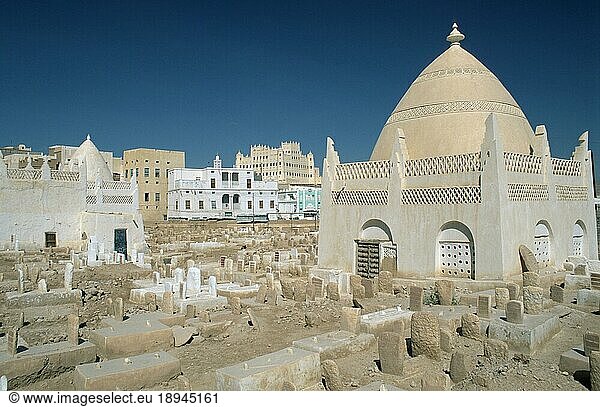 Moslemischer Friedhof  Sayun  Wadi Hadramaut  Seyun  Jemen  Asien