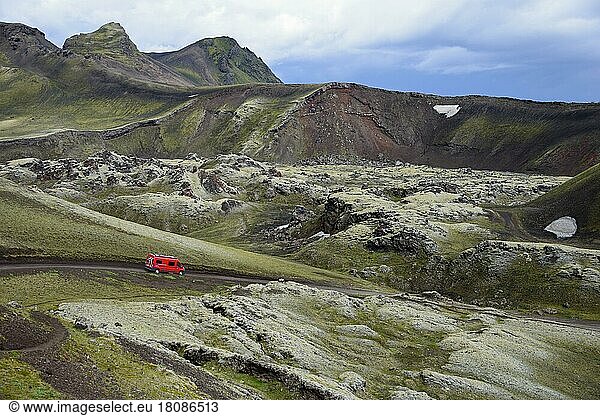 Motorhome  Landscape  F208  Fjallabak National Park  Iceland  Europe