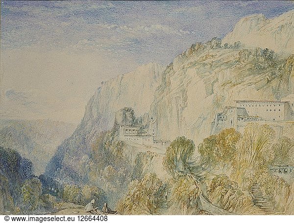 Mount Lebanon and the Convent of St Antonio  c1832-1834. Artist: JMW Turner.