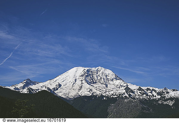 Mount Rainier with Blue Sky
