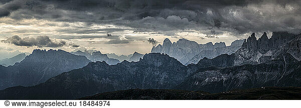 Mountain ranges at Pale di San Martino  Dolomites  Italy