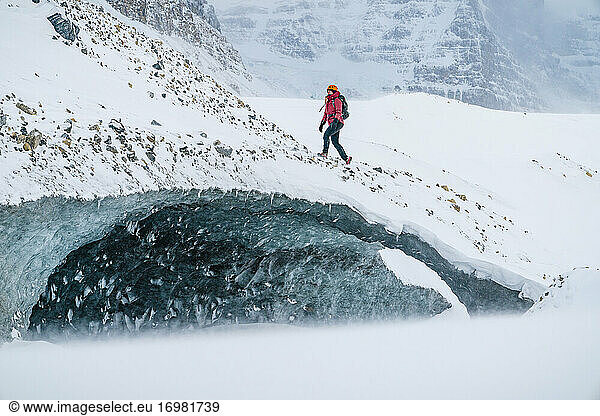 Mountaineer Explores Alberta's Frozen Ice Caves