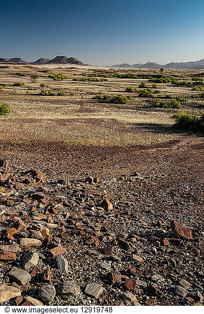 Mountainous landscape typical of Northern Namibia  Puros  north of Sesfontein  Namibia