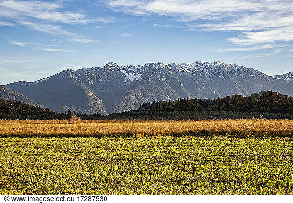 Mountains at Murnauer Moos  Garmisch-partenkirchen  Bavaria  Germany