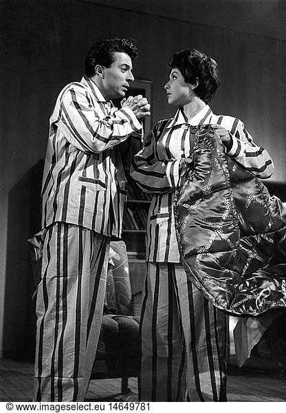 movie  Dany  bitte schreiben Sie  DEU 1956  director: Eduard von Borsody  scene with: Peter Garden and Sonja Ziemann