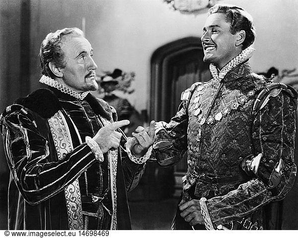 movie  The Private Lives of Elizabeth and Essex  USA 1939  director: Michael Curtiz  scene with: Donald Crisp (Francis Bacon)  Errol Flynn (Robert Devereux  Earl of Essex)