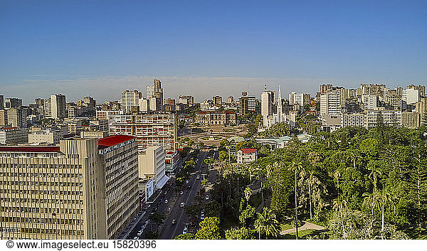 Mozambique  Maputo  Aerial view of Baixa de Maputo downtown