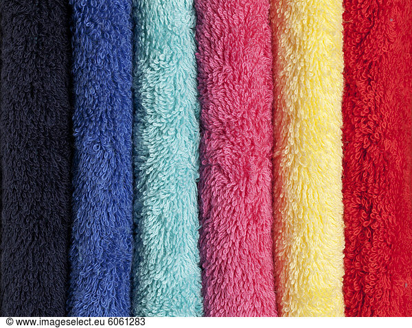 Multi coloured towels  close-up (full frame)