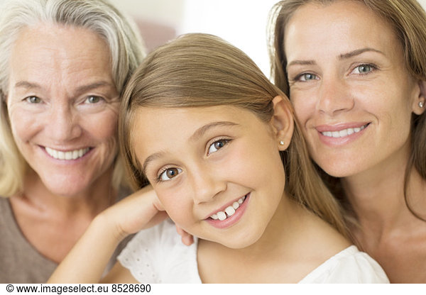 Multi-generation women smiling