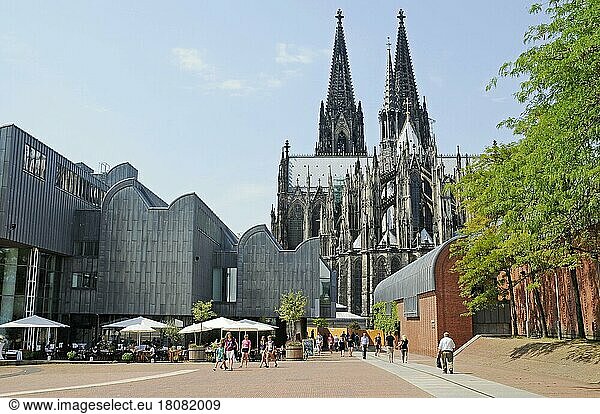 Museum Ludwig  er  Kölner Dom  Kölner  Dom  Kathedrale  Köln  Rheinland  Nordrhein-Westfalen  Deutschland  Europa