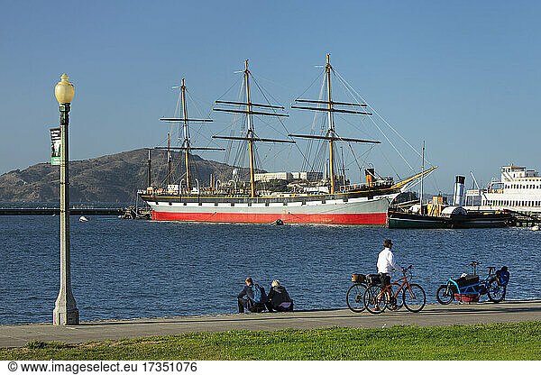 Museumsschiff Balclutha  San Francisco Maritime National Historical Park  Kalifornien  Vereinigte Staaten von Amerika  Nord-Amerika