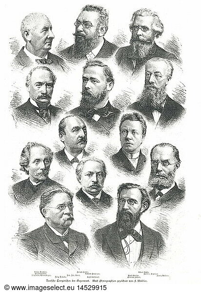 music  composers  portraits  contemporary German composers  engraving  late 19th century