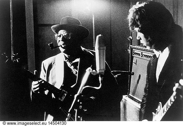 Musicians Albert King & Gary Moore during Performance  1980's