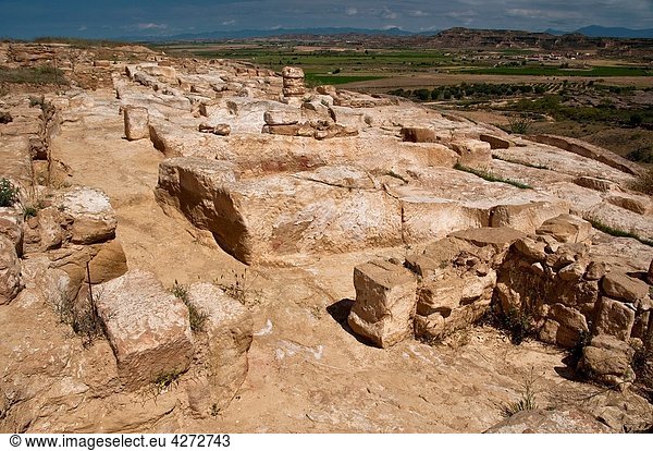 Muslim Archaeological site of the Cías S X dc Marcén Huesca Aragón Spain