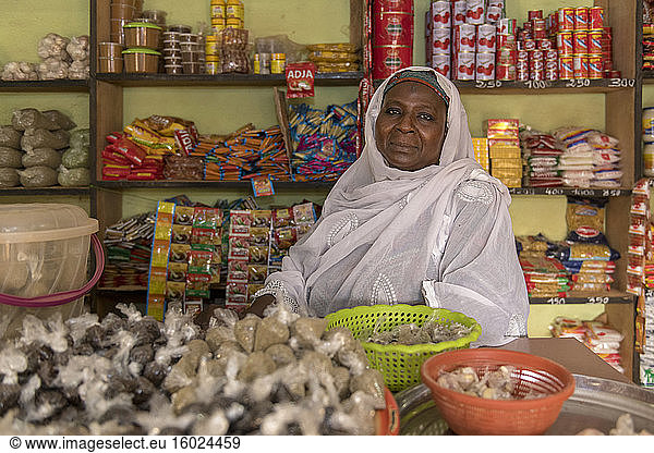 Muslim shopkeeper in dapaong  togo