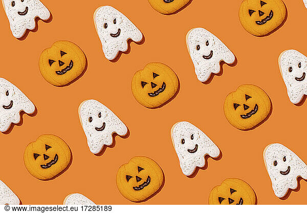 Muster für Kekse mit Halloween-Motiven
