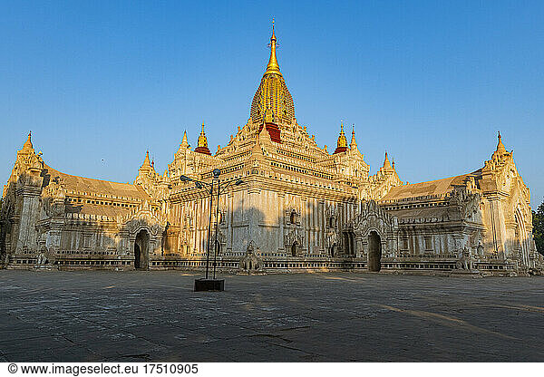 Myanmar  Mandalay Region  Bagan  Ananda Temple at dawn
