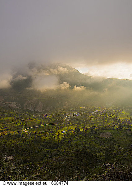 Mystic light over the valley  Ambato  Tungurahua  Ecuador
