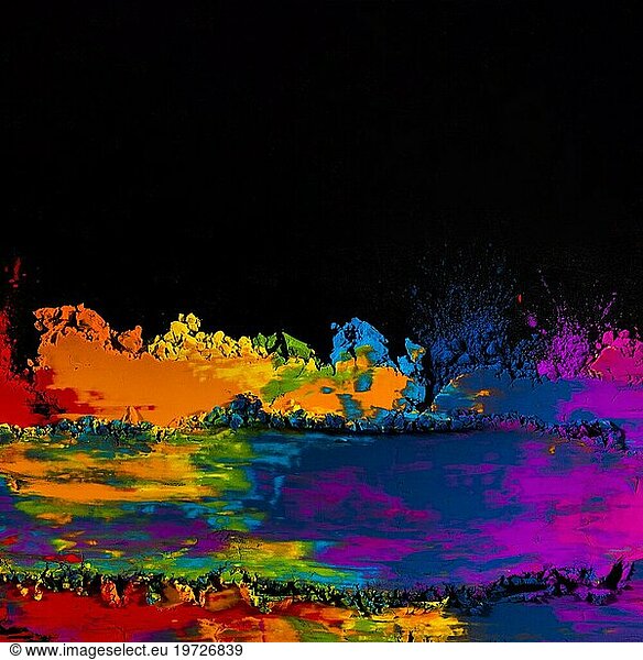 Nahaufnahme bunt gemischt holi Farben