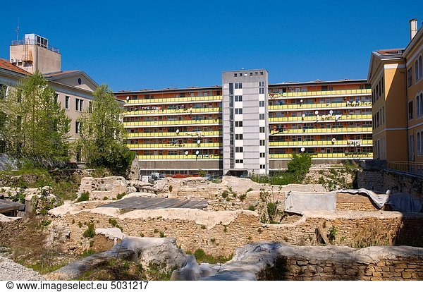 nahe, Europa, Palast, Schloß, Schlösser, Archäologie, Kroatien, Halbinsel