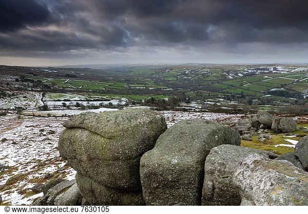 nahe Europa Großbritannien Glocke Devon England Moor