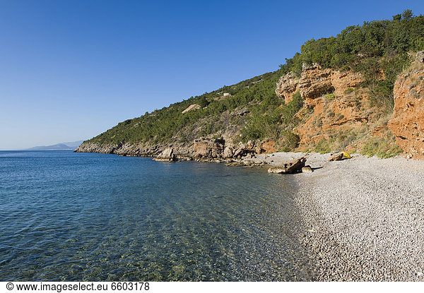 nahe Europa Strand Adriatisches Meer Adria Bucht Kroatien Istrien