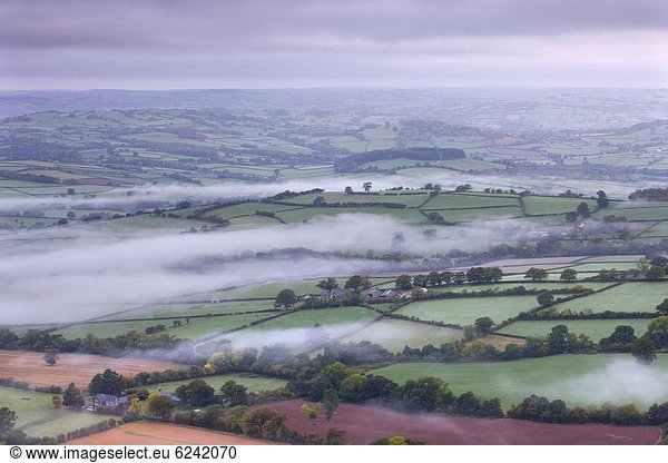 nahe  rollen  Europa  bedecken  Großbritannien  Landschaft  Dunst  Brecon Beacons National Park  Powys  Wales