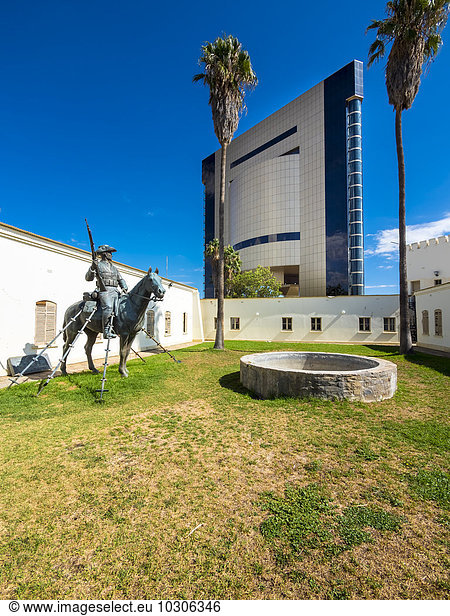 Namibia  Windhoek  Independence Memorial Museum  equestrian statue Curt von Francois  German officer