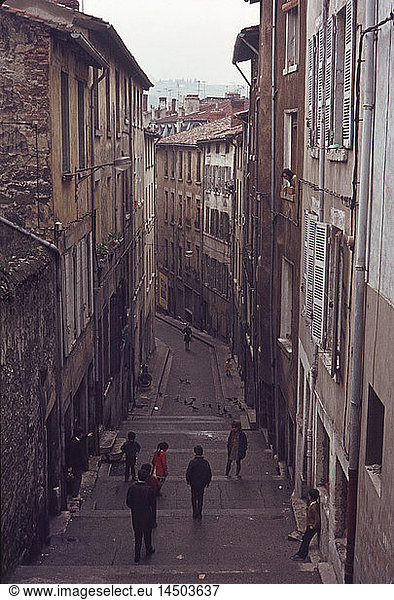 Narrow Street  Vienna  Austria  1970