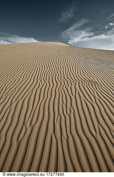 Natürliches Wellenmuster auf dem Sand der Cadiz-Dünen in der Mojave-Wüste  Südkalifornien  USA