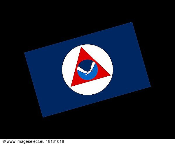 National Oceanic and Atmospheric Administration  gedrehtes Logo  Schwarzer Hintergrund