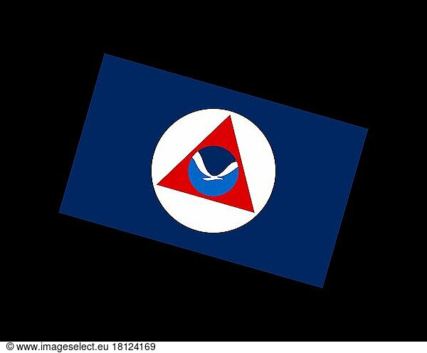 National Oceanic and Atmospheric Administration  gedrehtes Logo  Schwarzer Hintergrund B