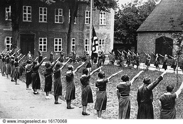 National Socialism / BDM at Flag Raising