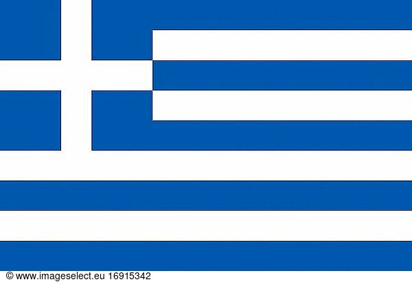 Nationalflagge der Republik Griechenland.