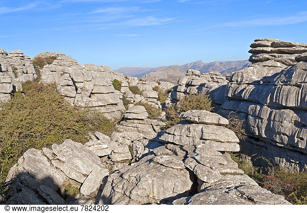 Nationalpark  Felsbrocken  Panorama  Landschaftlich schön  landschaftlich reizvoll  Baustelle  Europa  Berg  Baum  Gebäude  Steilküste  Pflanze  Ansicht  Andalusien  Spanien  Tourismus