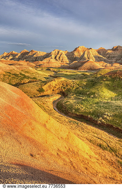 Nationalpark  Sonnenstrahl  Amerika  gelb  Steppe  Treffer  treffen  Verbindung  Nachmittag  Geographie  South Dakota