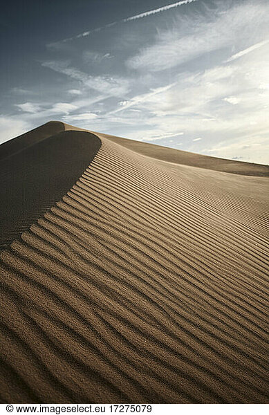 Natural pattern on Cadiz Dunes at Mojave Desert  Southern California  USA