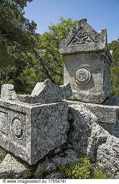 Nekropole  Termessos  antike Ruinenstätte  Türkei  Termessos  Türkei  Asien