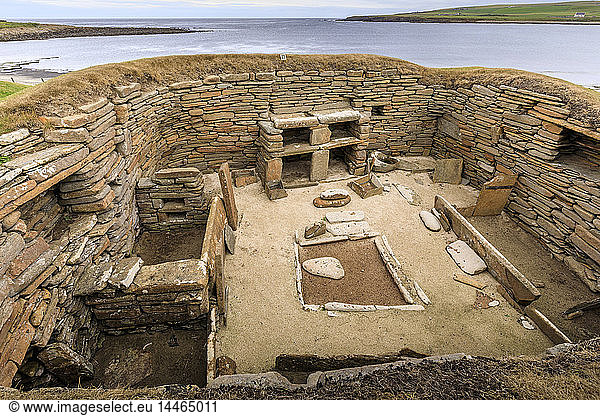 Neolithische Siedlung Skara Brae auf den Orkney-Inseln  Schottland